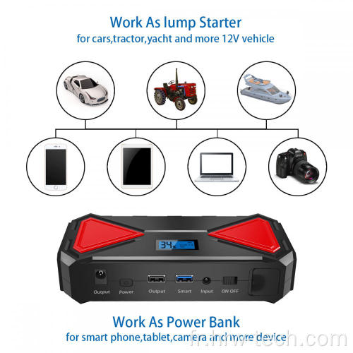 Booster de batterie de démarrage d&#39;urgence pour voiture